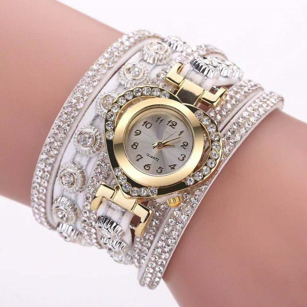Personality Heart Diamond Dial Bracelet – Multi-Color Charm Watch for Women