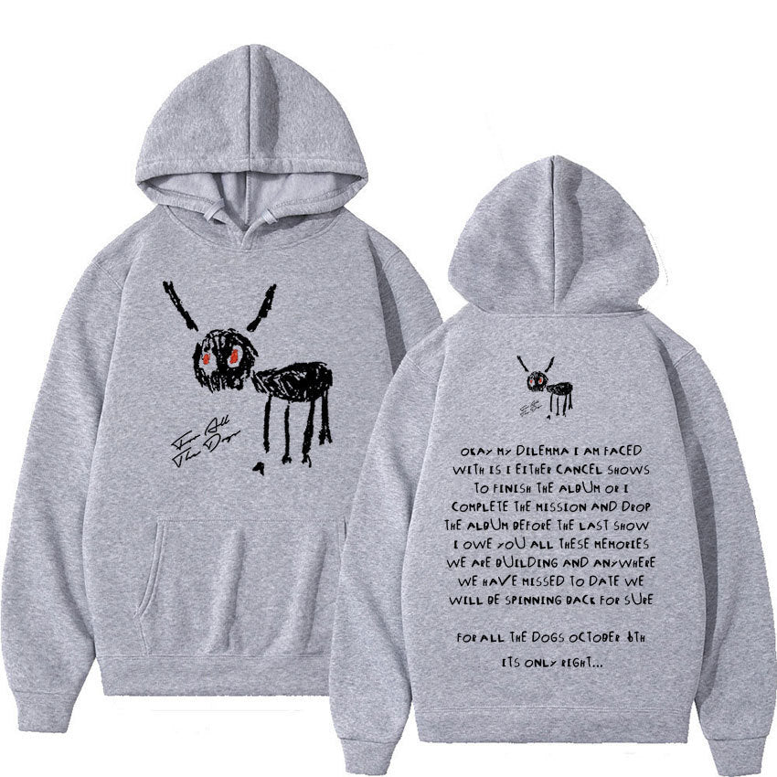 Rapper Drake For All The Dogs Letter Hoodie