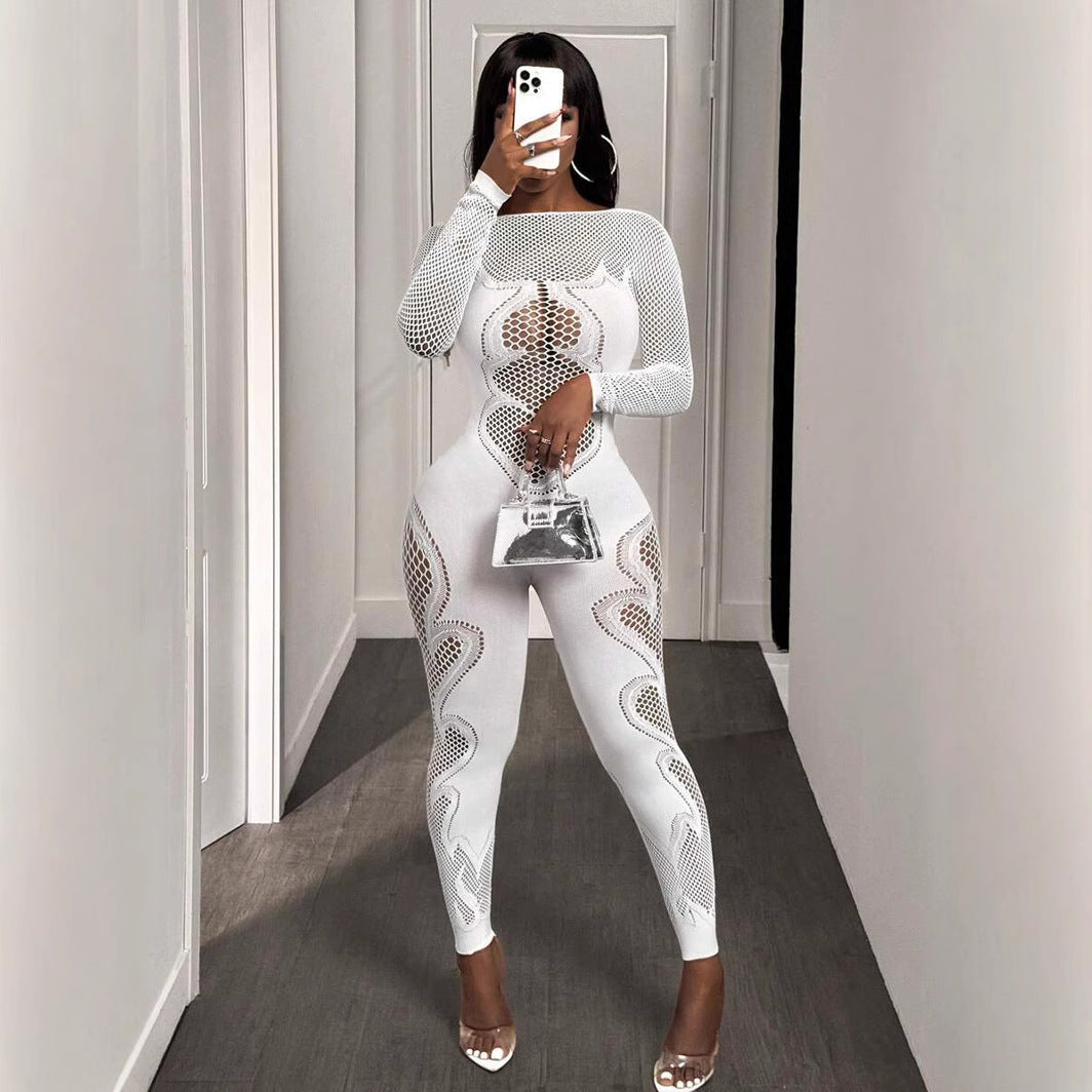 Women’s Slim-Fit One-Piece Knit Jumpsuit | Stretchy Bodycon Romper | Casual & Chic All-Season Outfit