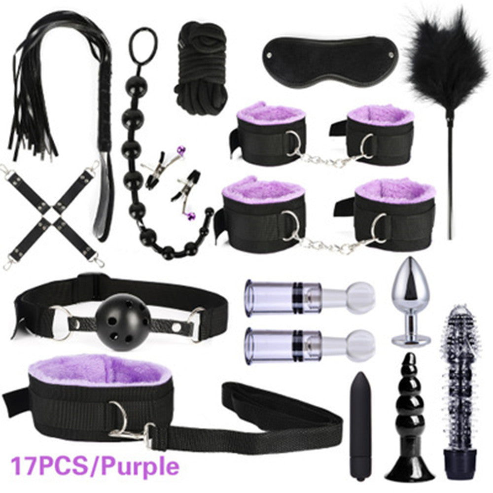 Luxury Match Set Bondage Accessories Kit – Adjustable Faux Leather Restraint Set | Couples Intimacy Props | Sensory Play Kit | Adult Bedroom Accessories