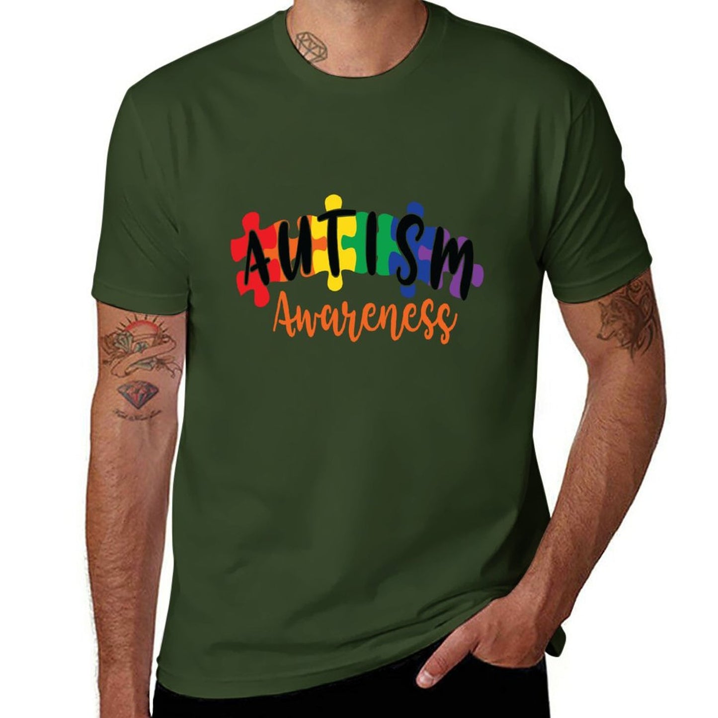 Autism Awareness Men's T-Shirt - Bold Support with Comfort