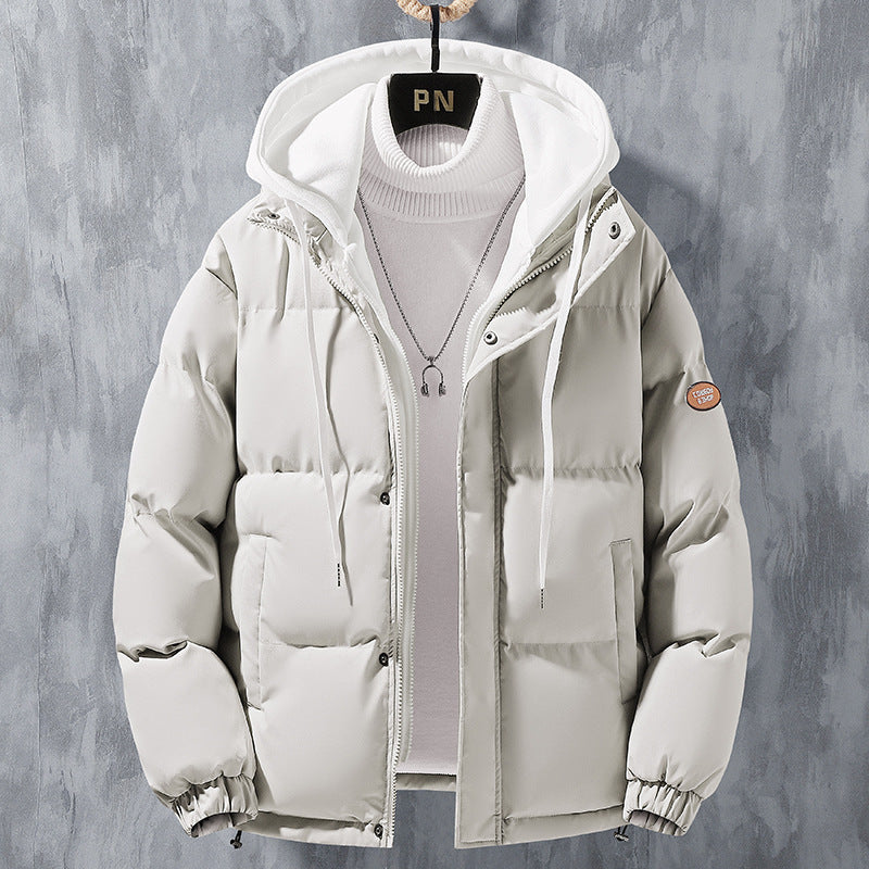 Men’s Winter Hooded Jacket – Windproof & Thickened Two-Piece Coat for Ultimate Warmth