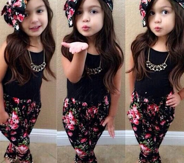 Girls floral three-piece Set