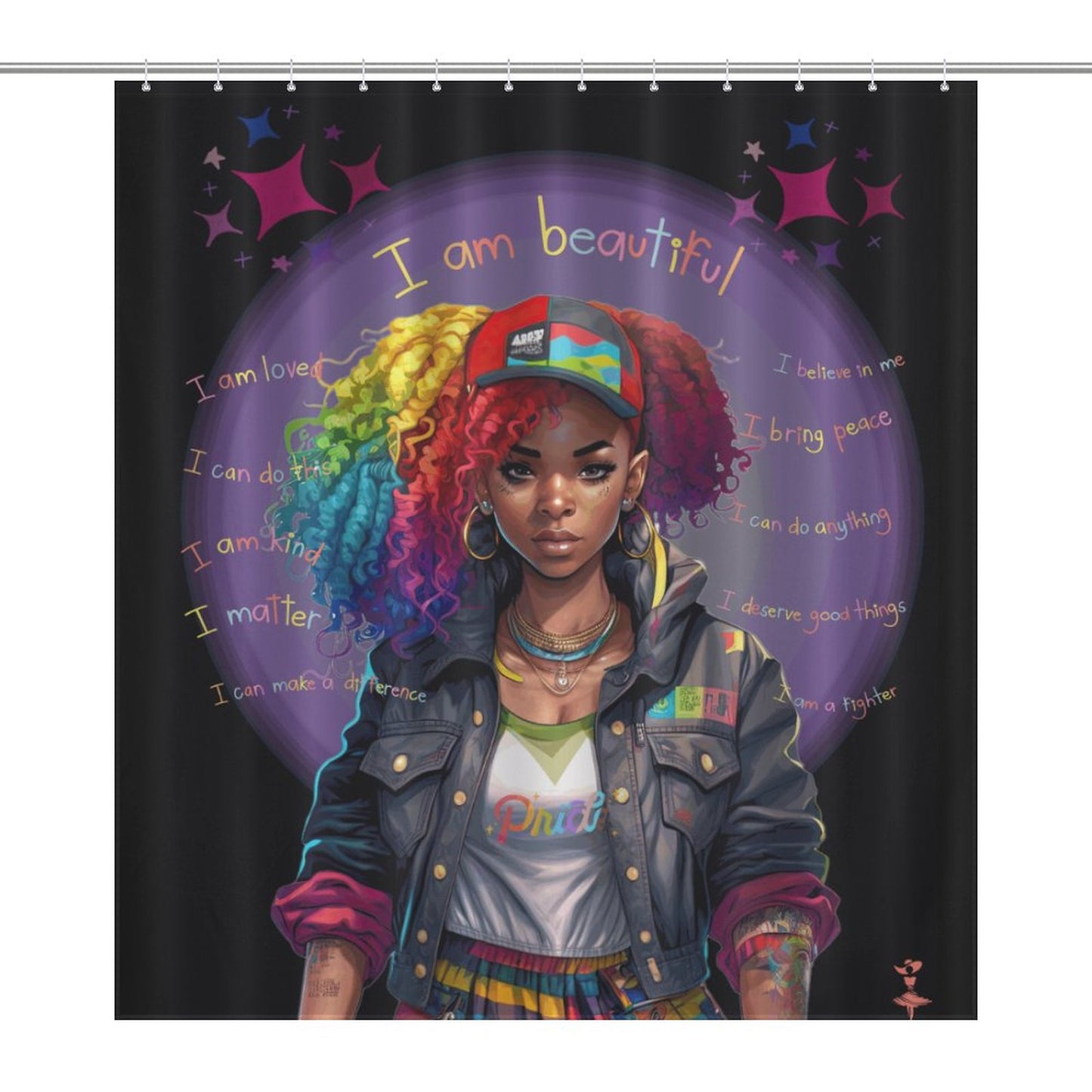 I AM BEAUTIFUL Shower Curtain/ Pride Shower Curtain