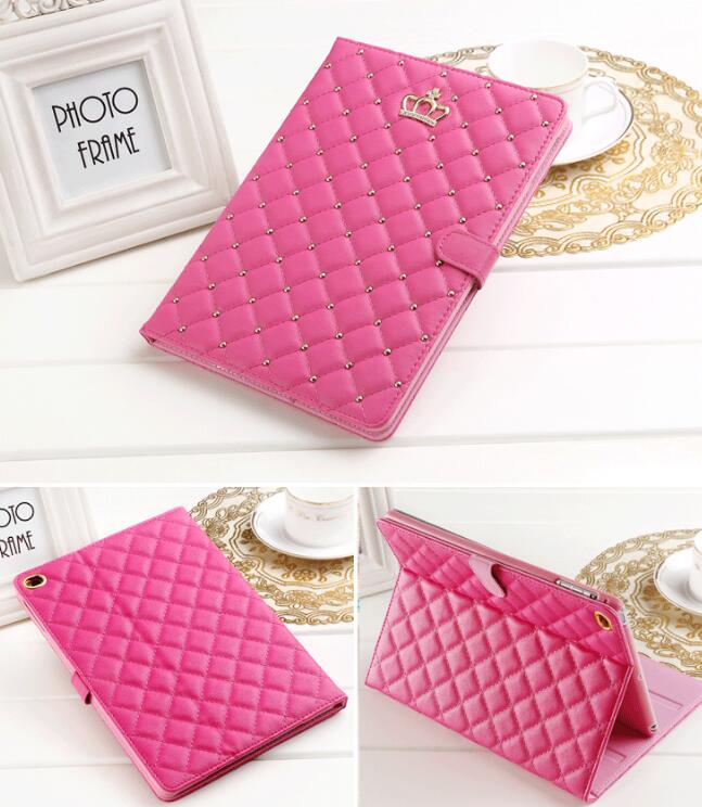 Pink Crown Case Cover Compatible with Apple Ipad Tablet