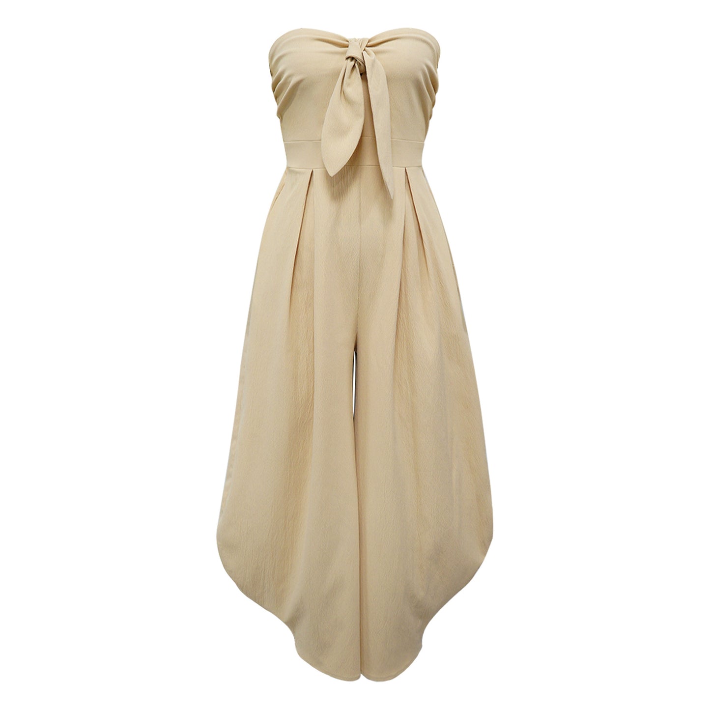 Sleek Chest Wrap Collar Jumpsuit – Elegant Solid Color One-Piece for Women