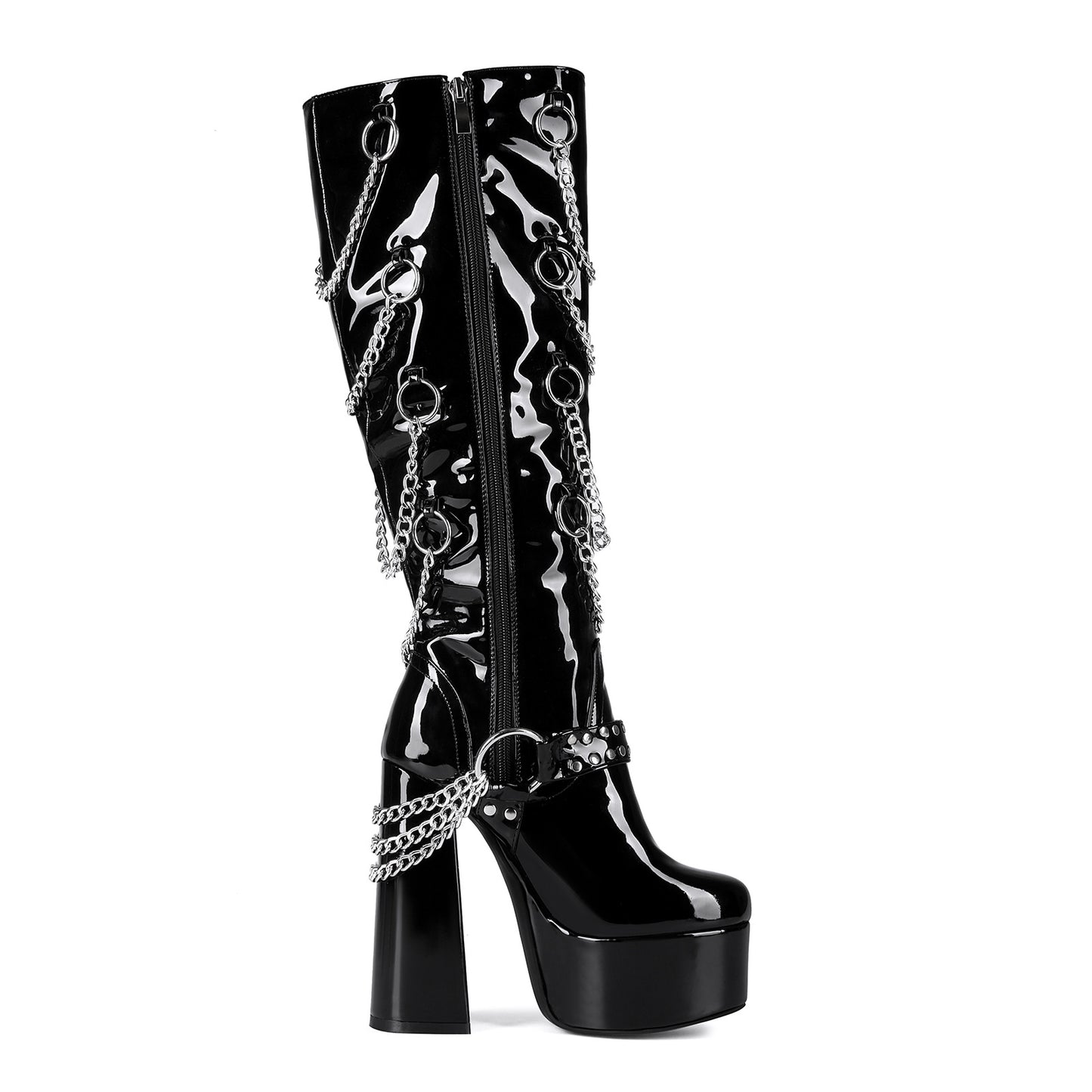 Luxury Sculpted Curve Extra-Thick High Heel Boots – Plus Size Women’s Statement Fashion Footwear