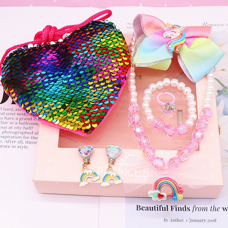 Children's Fishtail Necklace Bracelet Jewelry Purse