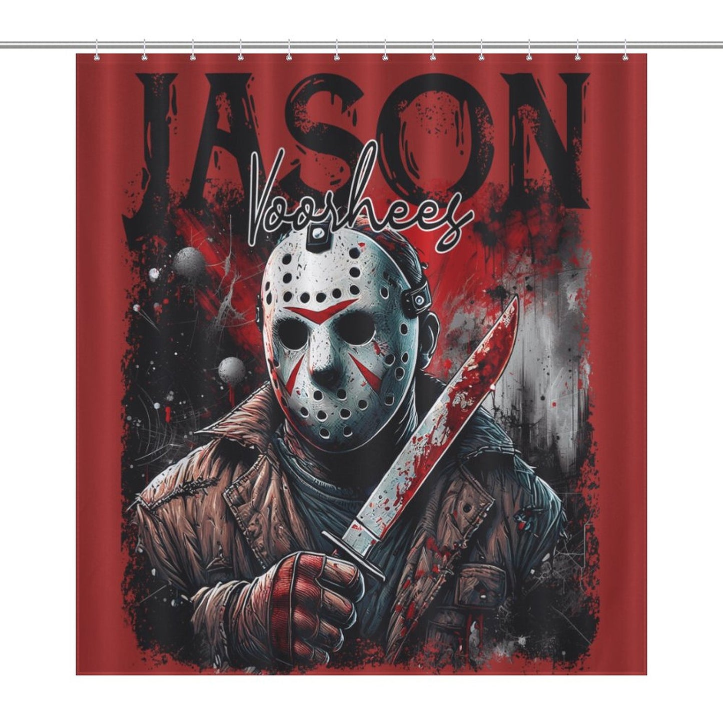 Jason Voorhees Horror Movie Shower Curtain