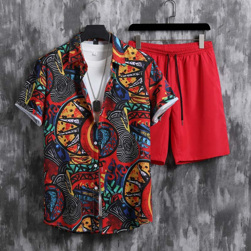 Men's Lightweight Flower Shirt Suit