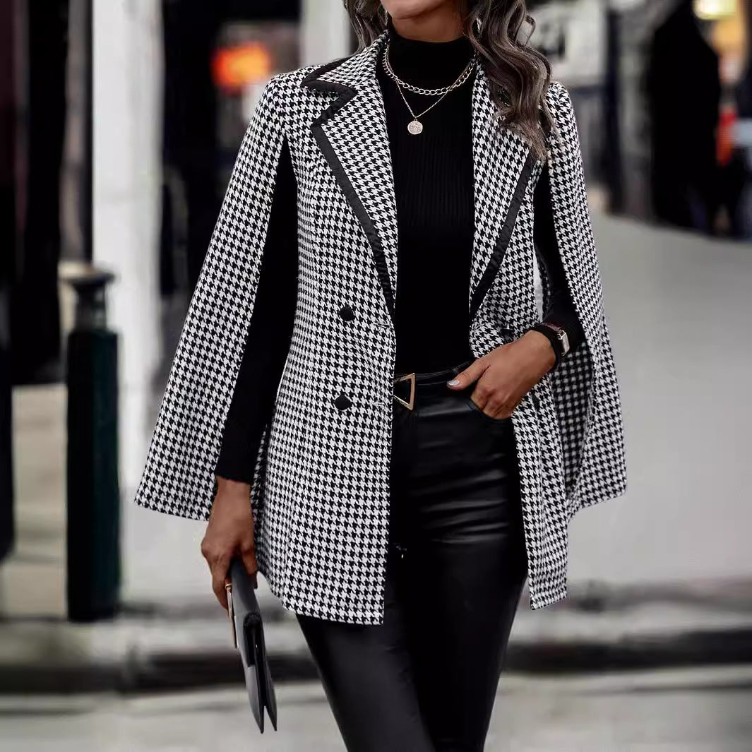 Elegant Women's Split Sleeve Suit Jacket – Commuter Chic Blazer for Work or Business Casual Style