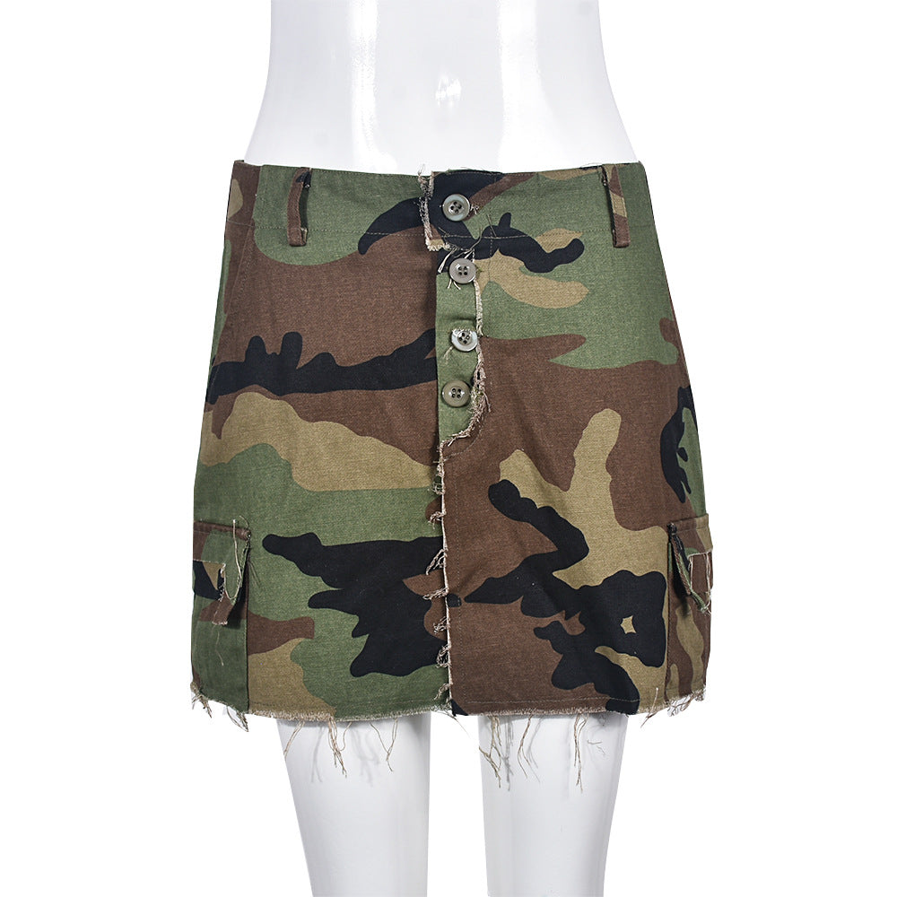 Women's Camouflage Full Open Skirt – Bold, Fierce, and Flawless