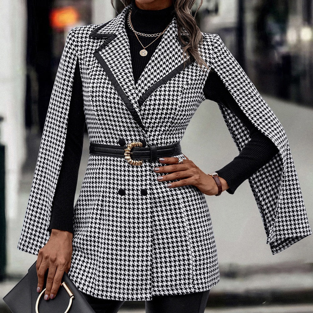 Elegant Women's Split Sleeve Suit Jacket – Commuter Chic Blazer for Work or Business Casual Style