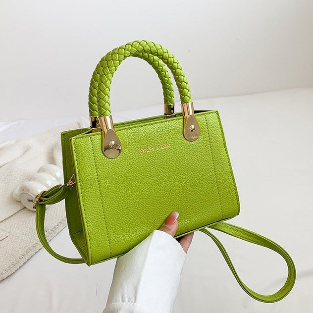 Luxury Mini Tote Bag – Elegant Braided Handle Crossbody Purse for Women