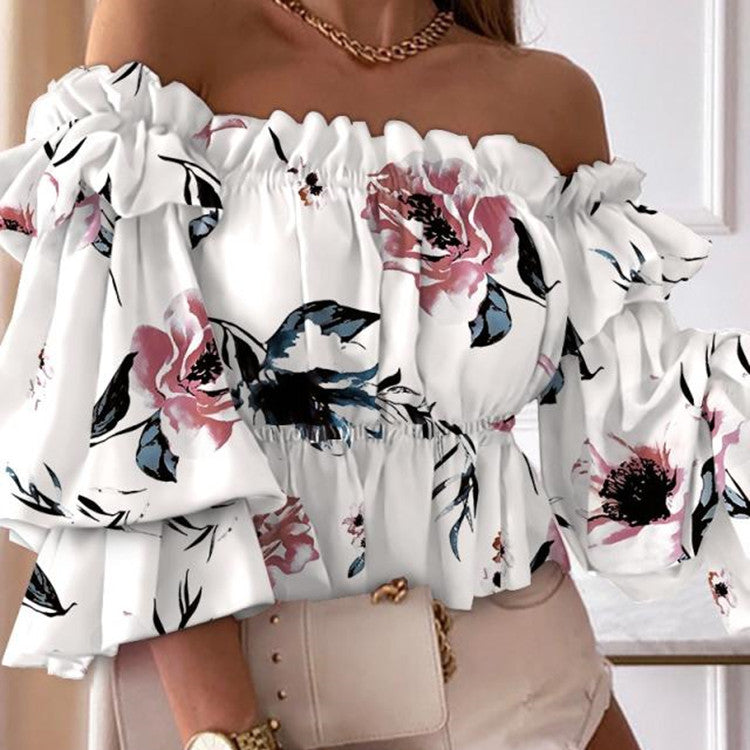 Women’s Long Sleeve Cropped Blouse – Sexy Slim Fit Stretch Top | Trendy Going-Out Crop Shirt