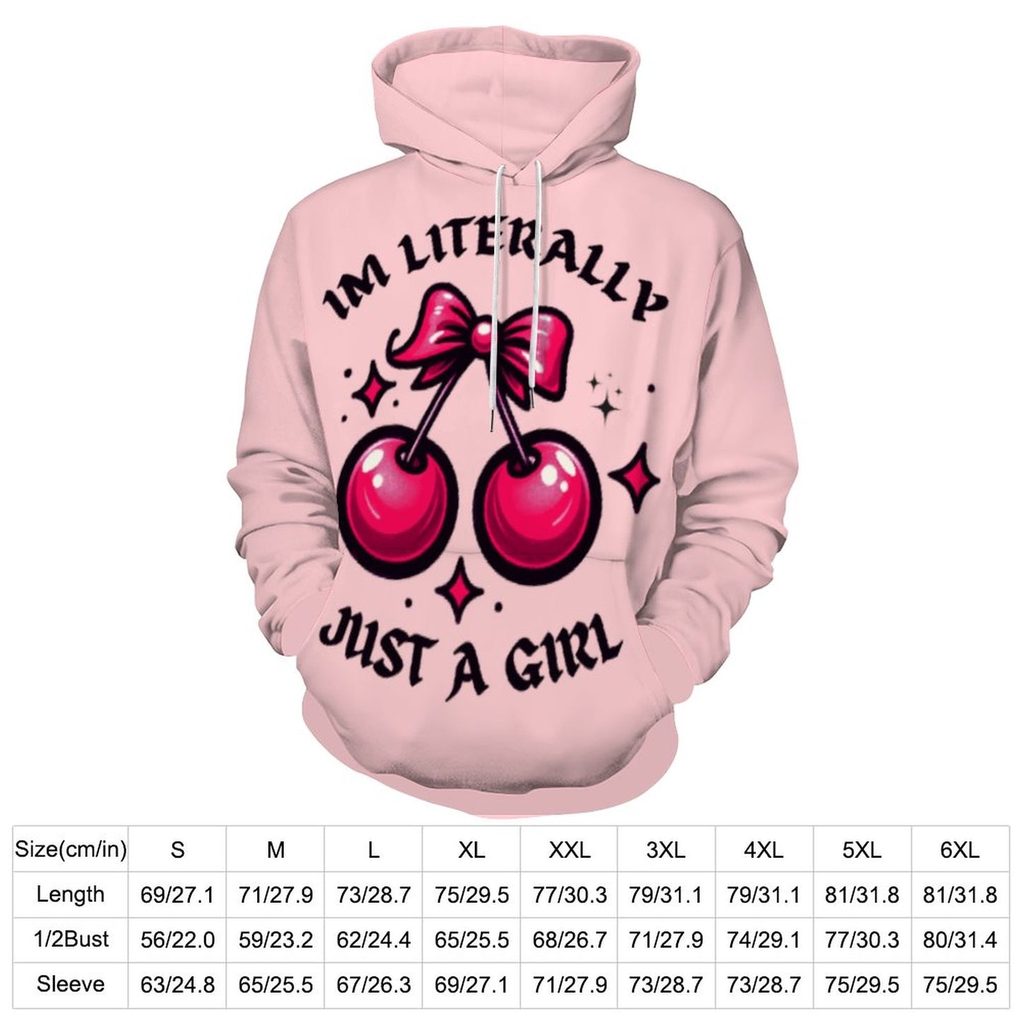 Soft Girl Era "I’m Literally Just a Girl" Pink Hoodie – Cozy & Cute Aesthetic