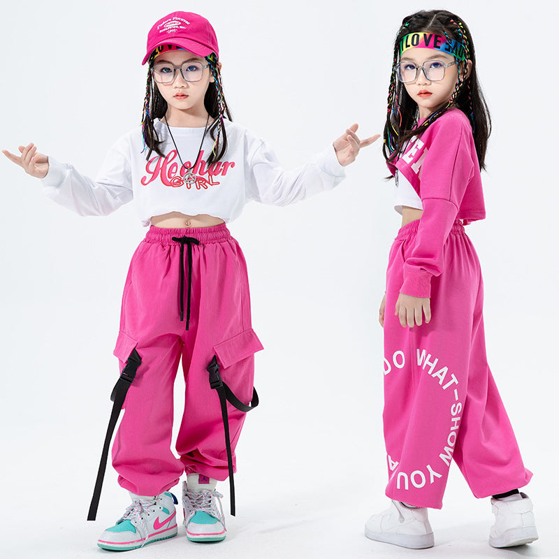 Girls Cozy Jogger Set | Kids Two-Piece Sweatshirt & Joggers | Soft Stretch Lounge Outfit for School & Play
