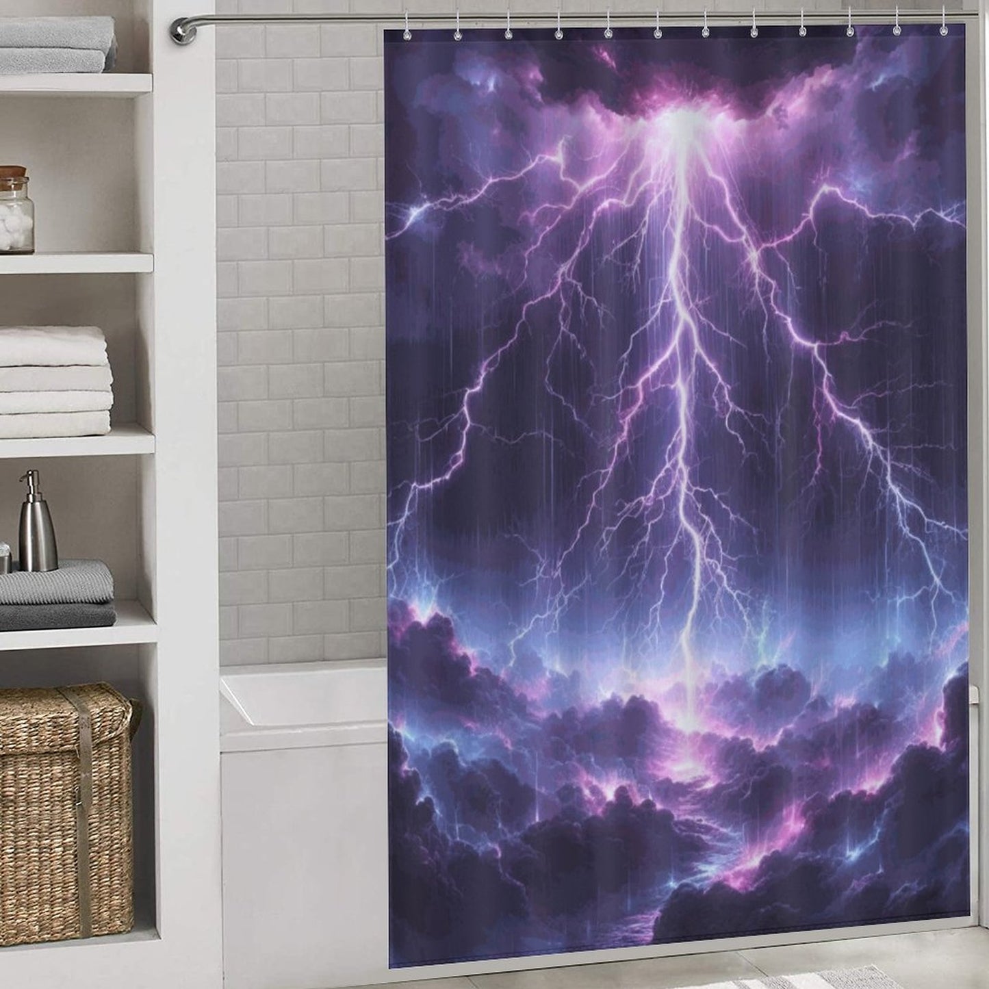 The Black Storm Shower Curtain/ Master Bathroom/ Guest Bathroom