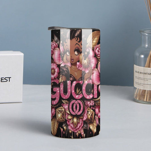 Melanin Glam Gucci-Inspired Tumbler – 20oz Triple Panel Stainless Steel Drinkware