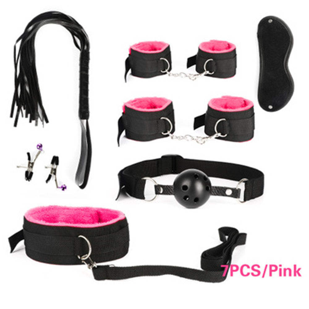 Luxury Match Set Bondage Accessories Kit – Adjustable Faux Leather Restraint Set | Couples Intimacy Props | Sensory Play Kit | Adult Bedroom Accessories