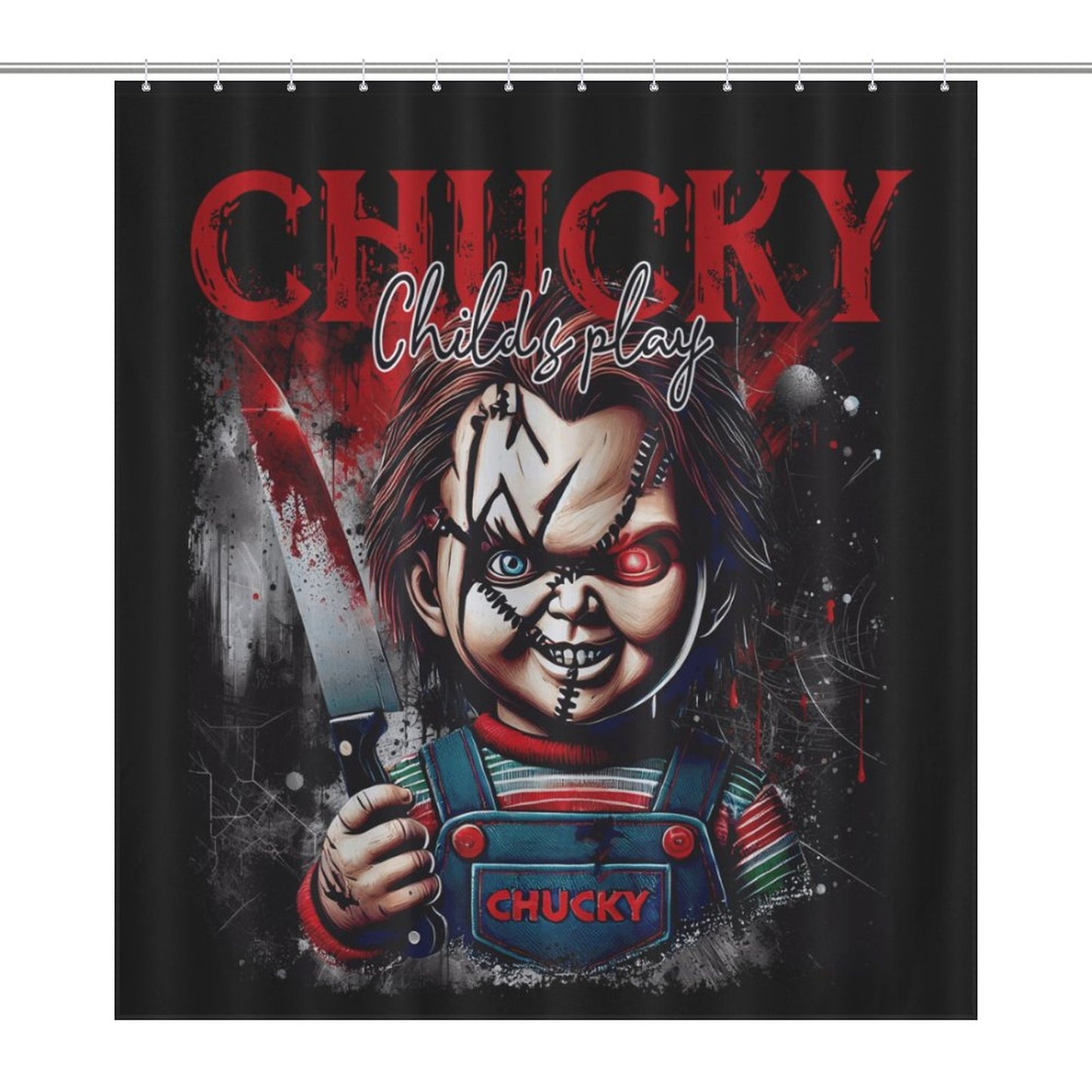 Chucky 'Child's Play' Shower Curtain/ Halloween Bathroom Decor / Guest Bathroom