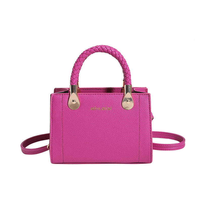 Luxury Mini Tote Bag – Elegant Braided Handle Crossbody Purse for Women