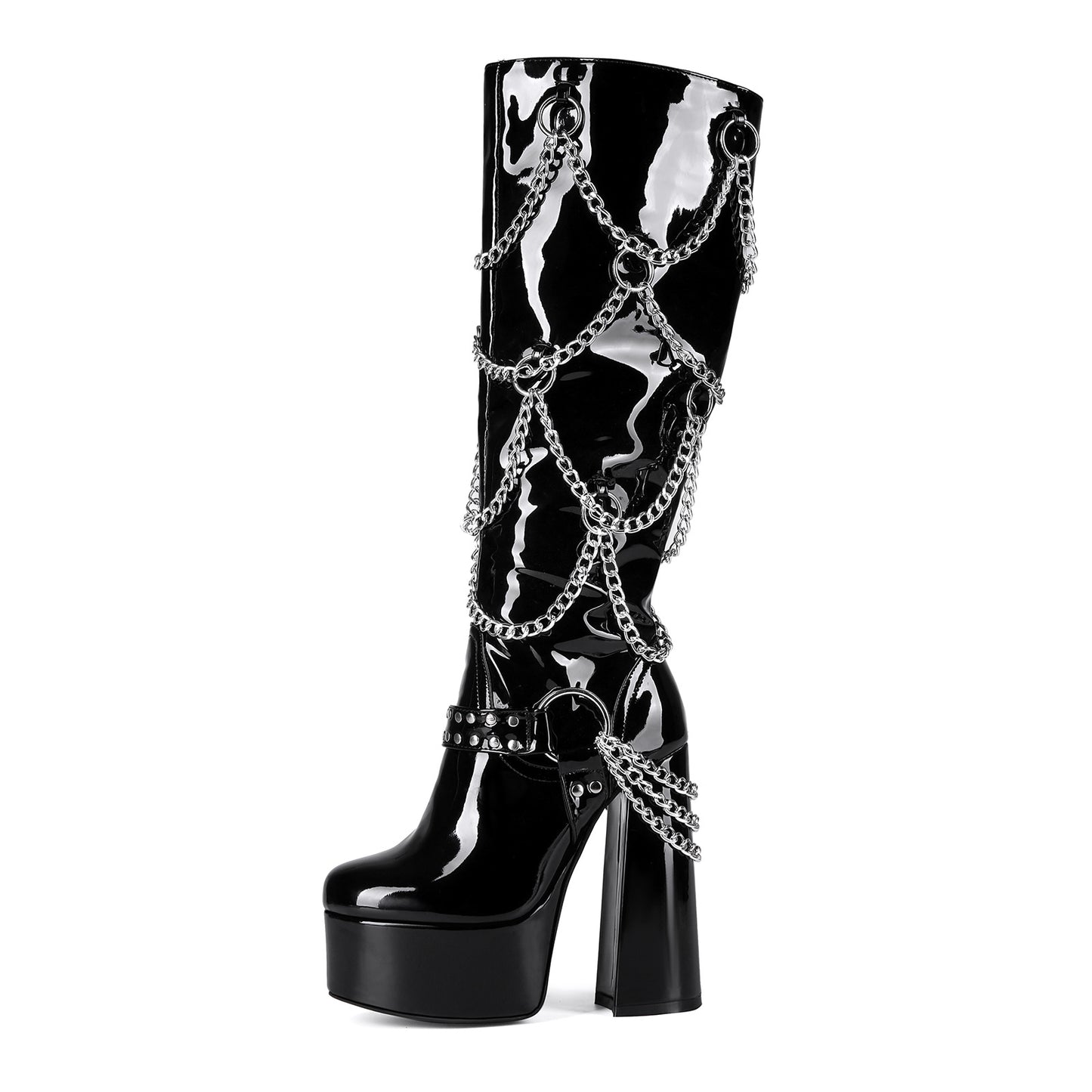 Luxury Sculpted Curve Extra-Thick High Heel Boots – Plus Size Women’s Statement Fashion Footwear