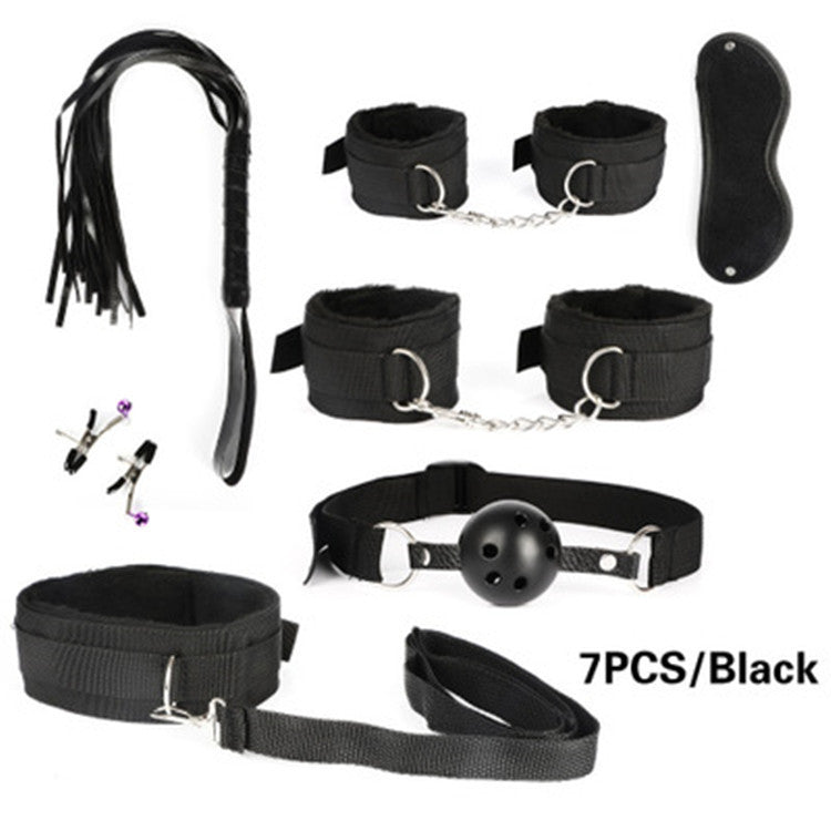 Luxury Match Set Bondage Accessories Kit – Adjustable Faux Leather Restraint Set | Couples Intimacy Props | Sensory Play Kit | Adult Bedroom Accessories