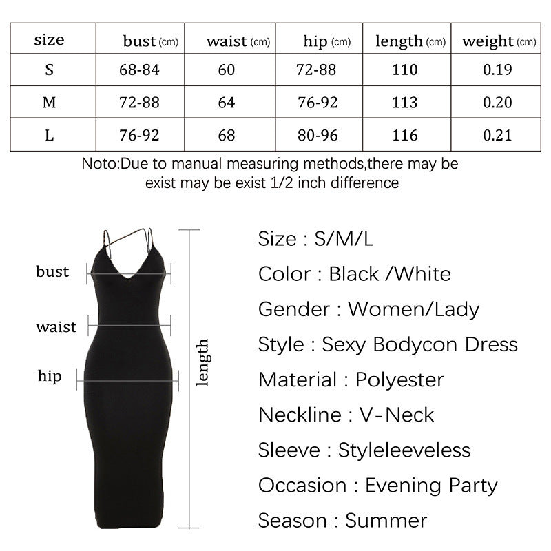 Low-Cut Backless Strap Women’s Dress – Sexy Bodycon Evening Dress, Elegant Clubwear Party Outfit for Women