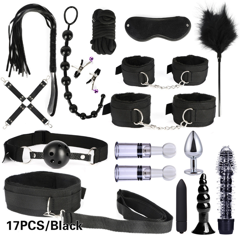 Luxury Match Set Bondage Accessories Kit – Adjustable Faux Leather Restraint Set | Couples Intimacy Props | Sensory Play Kit | Adult Bedroom Accessories