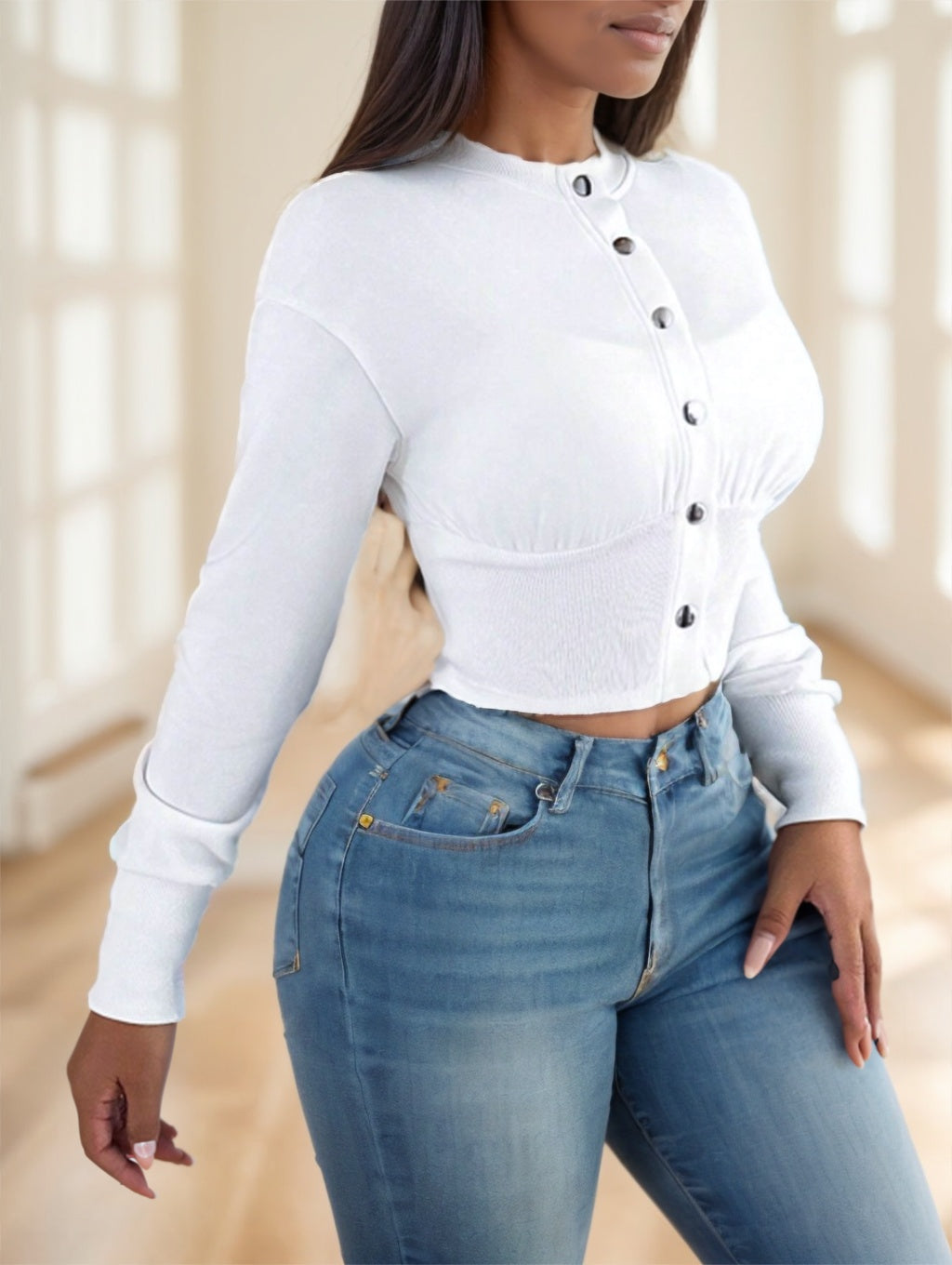 Autumn Casual Cropped Jacket for Women – Lightweight Solid Color Fall Outerwear, Streetwear Fashion Coat