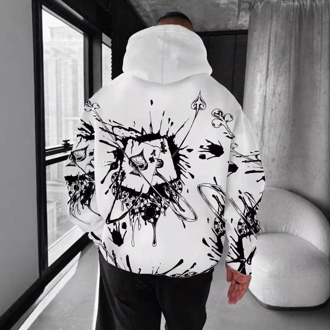 Gambler Ink Playing Cards 3D Hoodie – Street wear Pullover | Men & Women Graphic Hoodie
