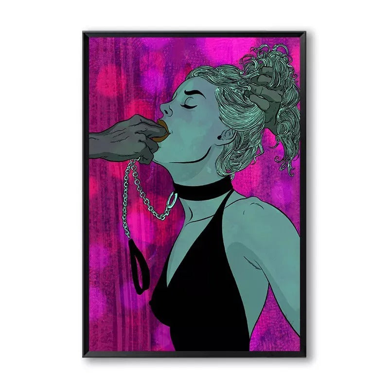 Adult Decorative Canvas Wall Art – Frameless Core Canvas Painting | Modern Sexy Home Décor for Bedroom, Living Room & Couples Space