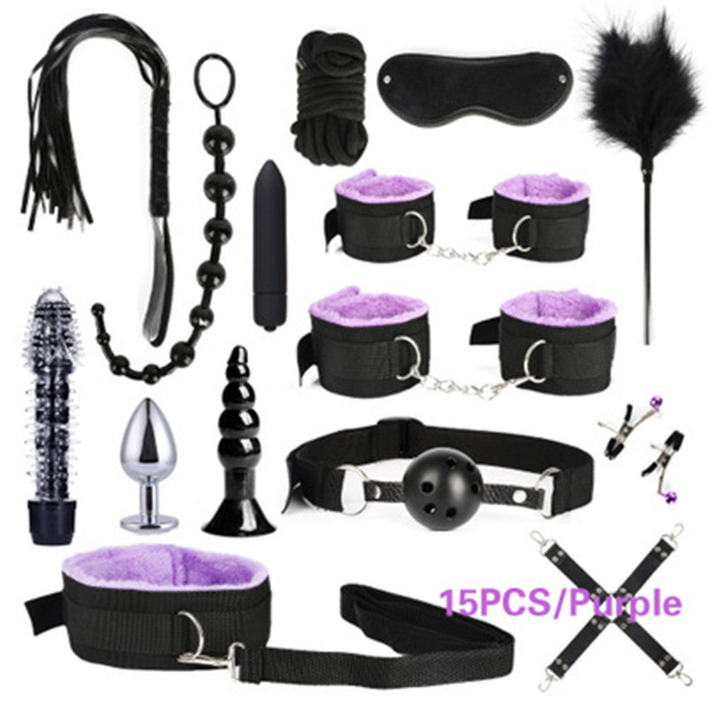 Luxury Match Set Bondage Accessories Kit – Adjustable Faux Leather Restraint Set | Couples Intimacy Props | Sensory Play Kit | Adult Bedroom Accessories