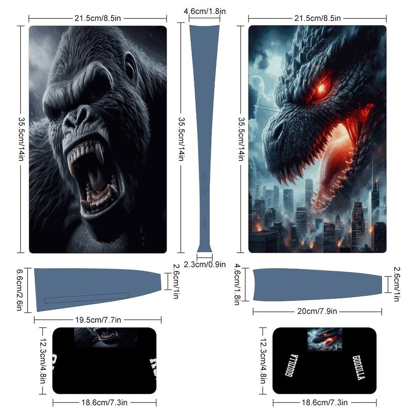 King Vs Godzilla Sticker for PS5 Slim / Controller (Digital Edition) /