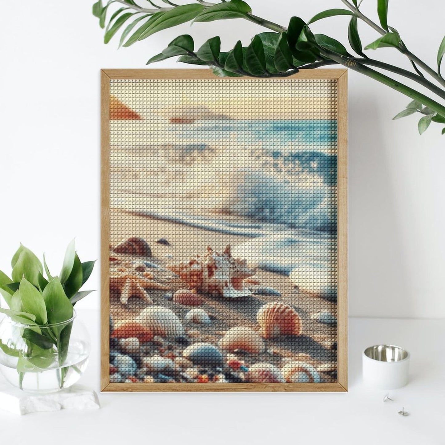 Beach Inspo Diamond Art Painting - Unframed Coastal Wall Décor for Relaxing Vibes