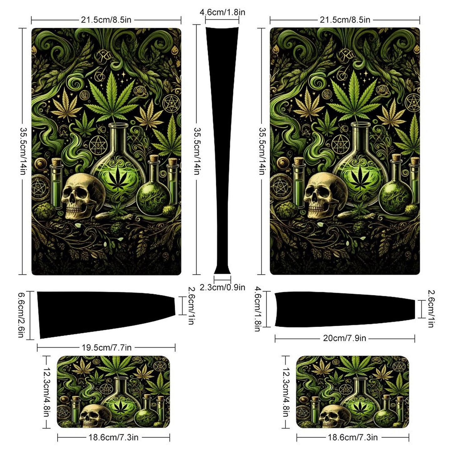 Skull Marijuana PS5 Console Sticker – 420 Weed Skull Vinyl Skin Decal for PlayStation 5 Disc Edition  (Digital Edition)