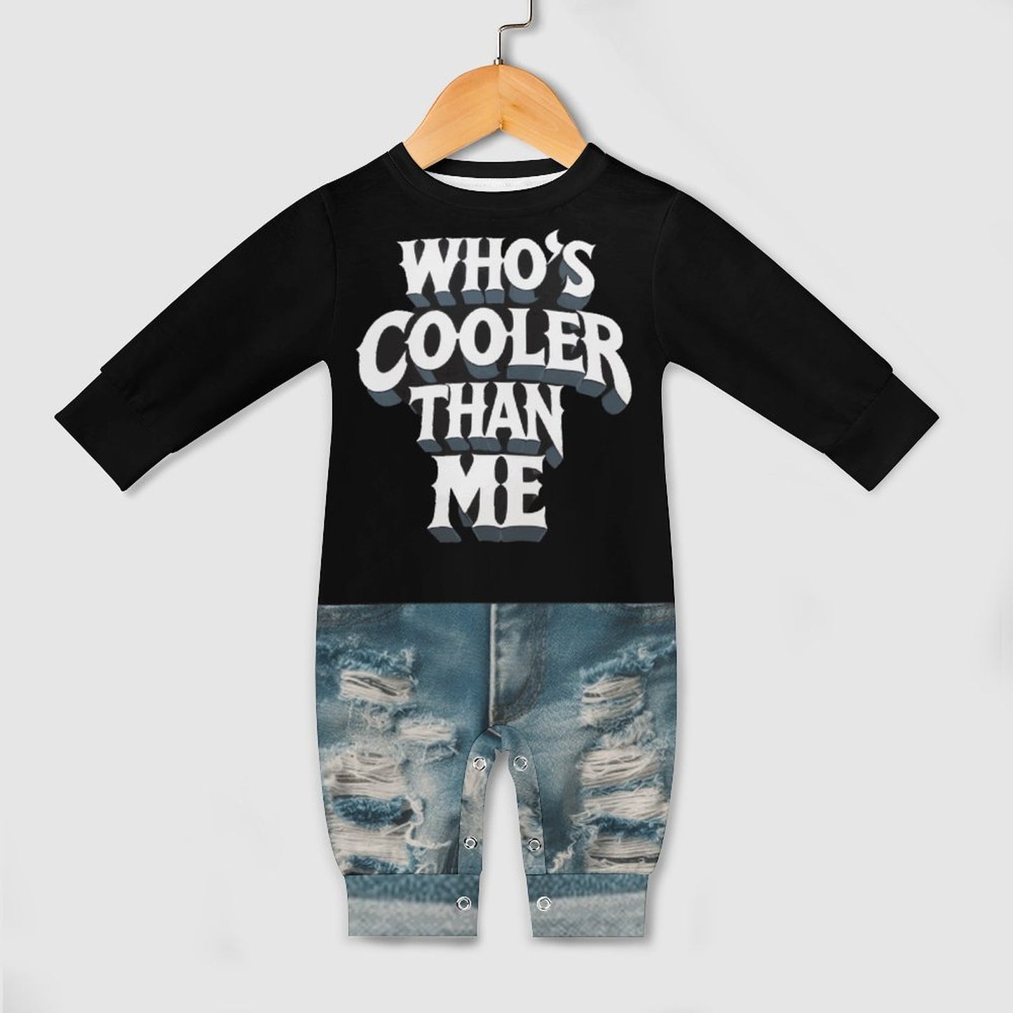 Cool Baby Romper - 'Who's Cooler Than Me?' Bodysuit | Funny Baby Outfit | Soft Cotton Infant Clothes | Unique Baby Shower Gift