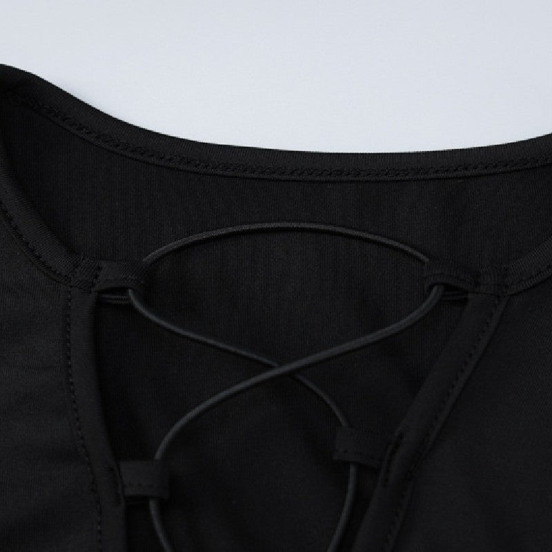 Autumn Hollow Lacing Slim Long-Sleeved Dress – Elegant Bodycon Outfit for Women | Fall Fashion 2025