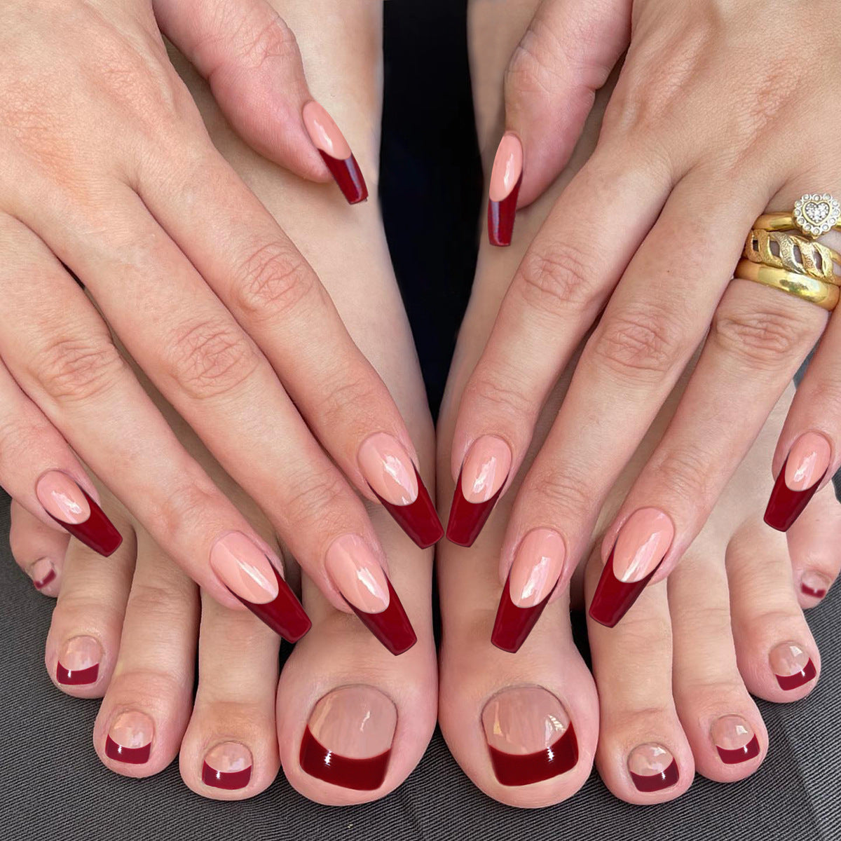 Bright Red Hand And Foot  Set