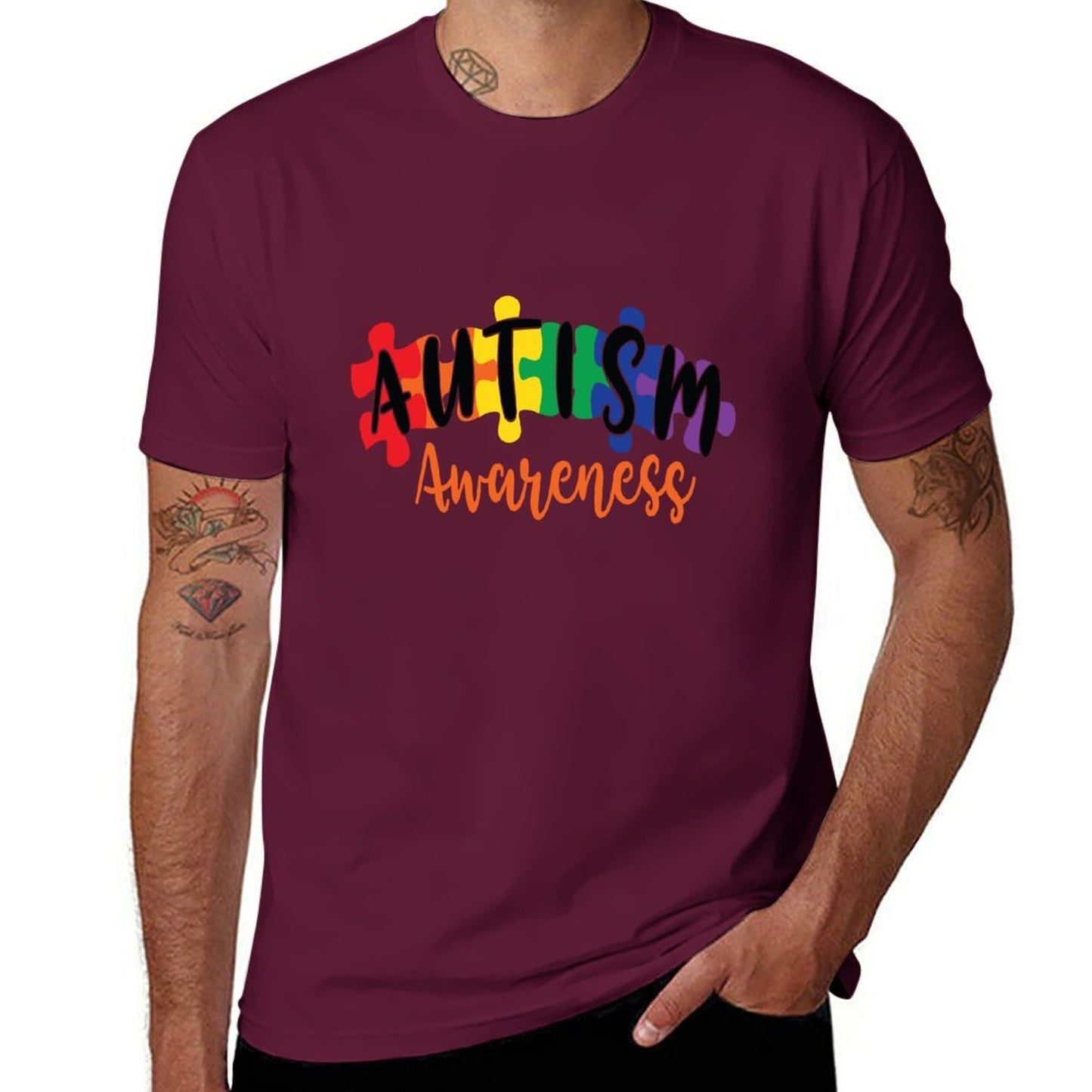 Autism Awareness Men's T-Shirt - Bold Support with Comfort