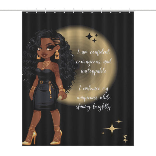 Melanin Doll House Affirmation Shower Curtain / Master Bathroom/ Guest Bathroom