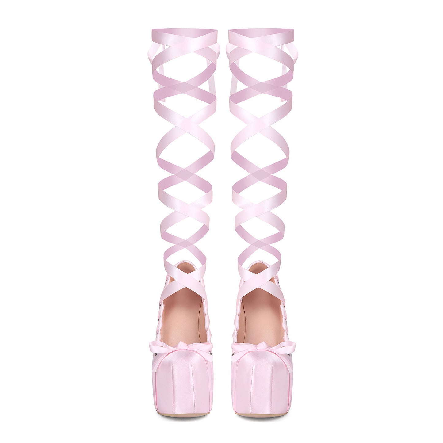 High Heel Lace-Up Water Platform Chunky Heels for Women – Bold Fashion Statement, Trendy Night Out Shoes