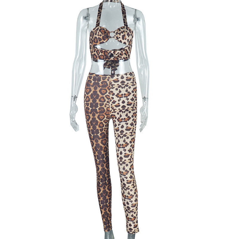 Leopard Print Women's Suit - Chest Wrap & Bold Fashion Statement