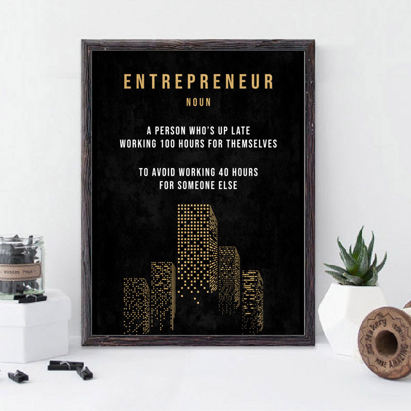 Success Text Canvas Painting | Motivational Wall Art | Inspirational Quote Poster for Office, Bedroom, or Living Room Decor | Modern Success Wall Art