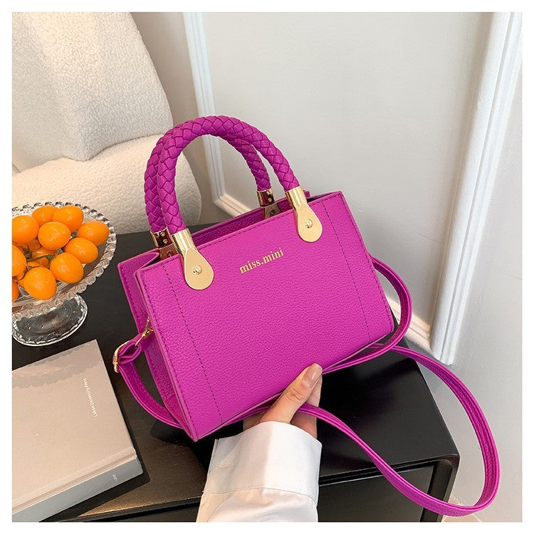 Luxury Mini Tote Bag – Elegant Braided Handle Crossbody Purse for Women