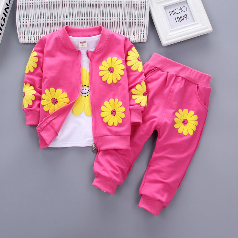 Toddler Girls Hoodie Casual Pants Set