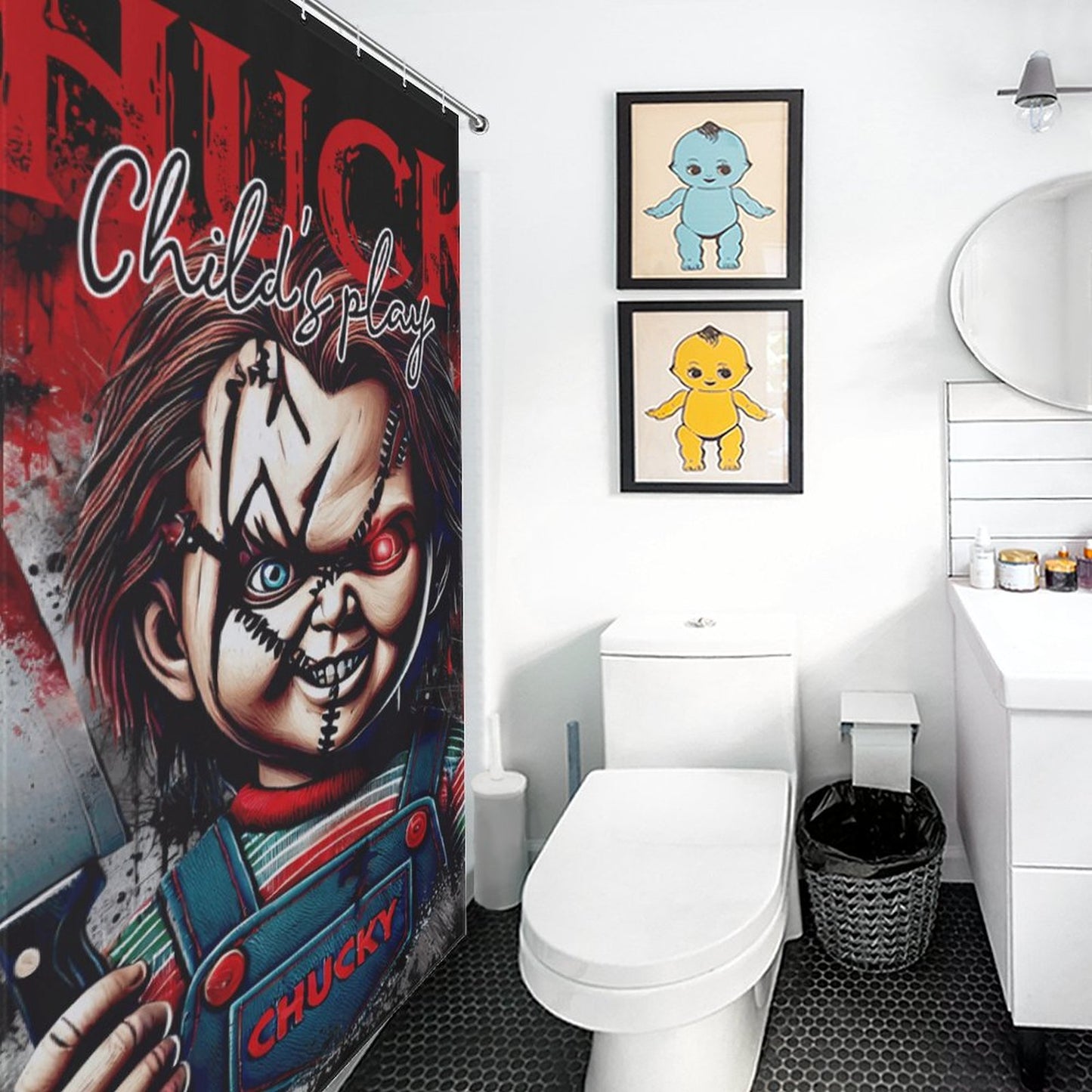 Chucky 'Child's Play' Shower Curtain/ Halloween Bathroom Decor / Guest Bathroom