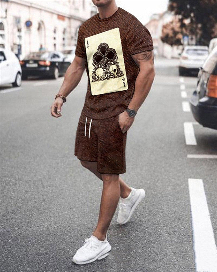 Men’s & Women’s Casual 2-Piece Set – Short Sleeve Top & Drawstring Shorts Lounge Outfit | Comfortable Streetwear Matching Set for Summer