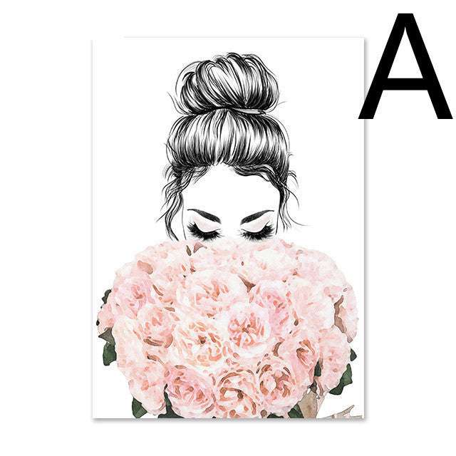 High Heels Books Perfume Bottle Magazine Modern Home Decoration Painting